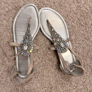 Sparkly flat sandals